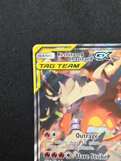 Reshiram & Charizard GX Tag Team SM201 Holo Rare Sun & Moon Promo HP - Image 3