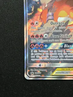 Reshiram & Charizard GX Tag Team SM201 Holo Rare Sun & Moon Promo HP - Image 5