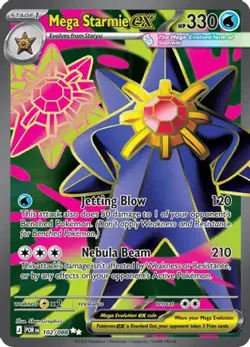 MEGA STARMIE EX 102/088 ULTRA RARE PERFECT ORDER POKEMON - Image 1