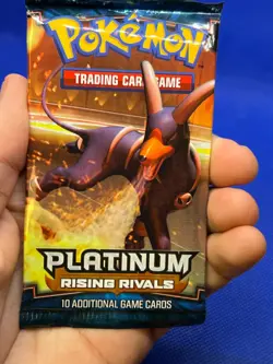 SEALED UNWEIGHED 2009 Pokemon Platinum Rising Rivals Booster Pack Houndoom Art - Image 2