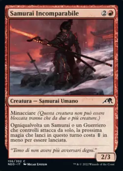 MTG Magic NEO Kamigawa Neon Dynasty - 1x ITA NM 156 C Samurai Incomparabile - Image 1