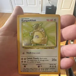 Misprint Kangaskhan 5/64 Jungle No Symbol Error Pokemon Card Holo Foil Rare MP - Image 1