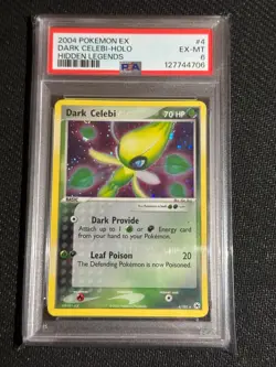 PSA 6 Dark Celebi Holo 4 Pokemon 2004 - Image 1