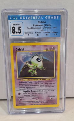 Pokemon - Celebi- Unlimited Holo #3/64 - Neo Revelation 2001 - CGC 8.5 NM - Image 1