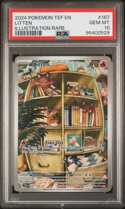 2024 Litten 167/162 EN:SV:TEF ILLUSTRATION RARE GEM MINT PSA 10 Holo - Image 1