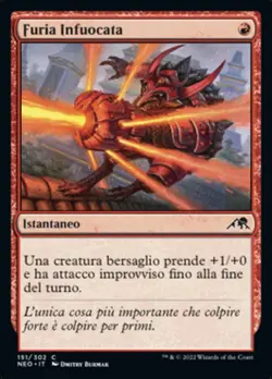 MTG Magic NEO Kamigawa Neon Dynasty - 1x ITA NM 151 C Furia Infuocata - Image 1