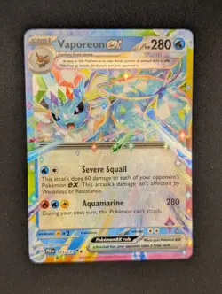 Pokemon TCG Vaporeon ex 023/131 Prismatic Evolutions - Image 1