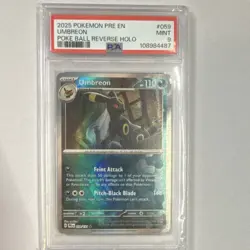 Umbreon Pokemon Sv: Prismatic Evolutions 059/131 Rare Reverse Holo PSA 9 2025 - Image 1
