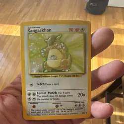 Misprint Kangaskhan 5/64 Jungle No Symbol Error Pokemon Card Holo Foil Rare MP - Image 1