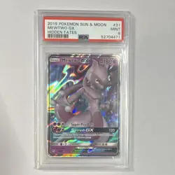 Mewtwo GX Pokemon TCG Hidden Fates 31/68 Ultra Rare Full Art Holo PSA 9 2019 - Image 1
