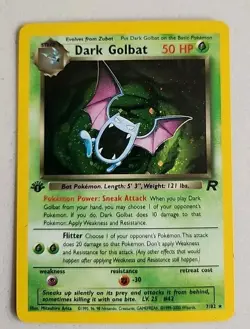Dark Golbat 7/82 Team Rocket Holo NM Near Mint Pokemon - Image 1