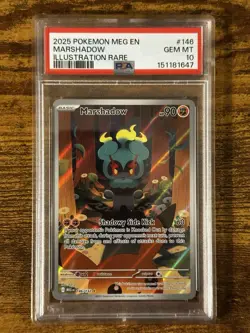 Pokemon TCG Marshadow Illustration Rare Mega Evolution 146/132 PSA 10 - Image 1
