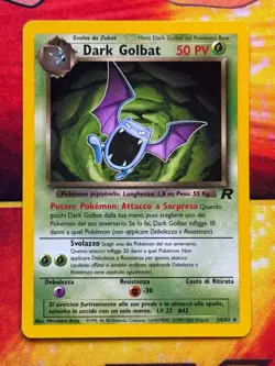 *ITALIAN* Dark Golbat 24/82 Unlimited Non-Holo Rare - Wotc Pokemon Team Rocket - Image 1