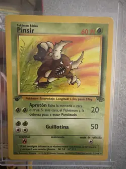 Pokemon TCG Pinsir 1st Edition Spanish Base Set 25/64 Non-Holo NM - Image 1