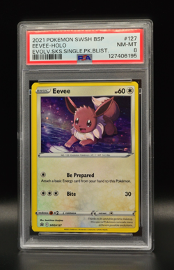 Eevee Cosmos Holo Black Star Promo 2021 PSA 8 Pokemon Card SWSH BSP 127 - Image 1