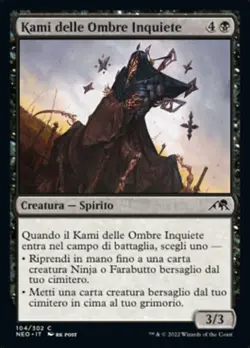 MTG Magic NEO Kamigawa Neon Dynasty - 1x ITA NM 104 C Kami delle Ombre Inquiete - Image 1