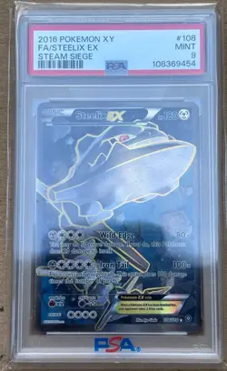 Pokemon Card Game 2016 XY Steam Siege Full Art Steelix EX 108/114 #108 PSA 9 - Image 1