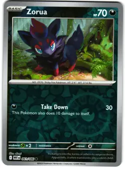 Zorua Reverse Holo 61/86 Pokemon SV: White Flare - Image 1
