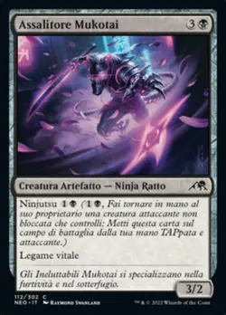 MTG Magic NEO Kamigawa Neon Dynasty - 1x ITA NM 112 C Assalitore Mukotai - Image 1