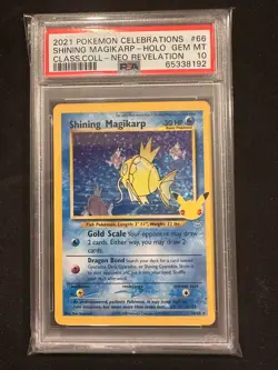 2021 POKEMON CELEBRATIONS CLASSIC COLL #66 SHINING MAGIKARP-HOLO PSA 10 - Image 1