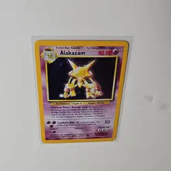 Pokemon Alakazam 001/102 Base Set Holo Rare English 80 HP Stage 2 Wizards 1999 - Image 2