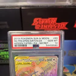 Moltres Zapdos Articuno GX 69/68 Pokemon Hidden Fates - PSA 10 Gem Mint - Image 3