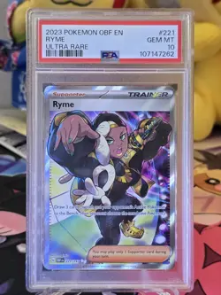 2023 Pokemon OBF EN Ryme Ultra Rare #221 psa 10 - Image 1