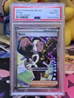2023 Pokemon OBF EN Ryme Ultra Rare #221 psa 10 - Image 2