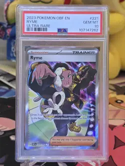 2023 Pokemon OBF EN Ryme Ultra Rare #221 psa 10 - Image 4