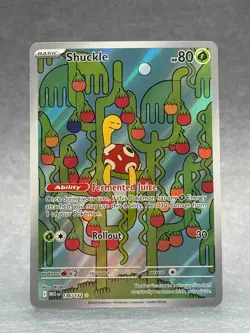 Pokemon - 136/132 Shuckle ME01 Mega Evolution Illustration Rare Holo NM TCG ME - Image 1