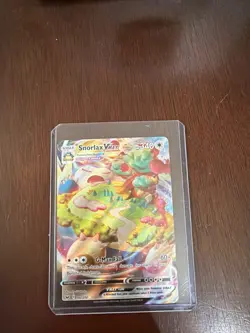 Pokemon TCG Snorlax VMAX Holo Ultra Rare Sword & Shield Base Set 142/202 - Image 1