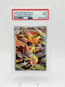 2025 Pokemon Destined Rivals Ethan's Typhlosion #190/182 PSA 9 - Image 1