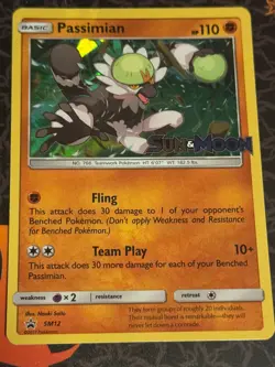 Pokemon - Sun & Moon - Passimian Sun and Moon Prelease Stamp -SM12 NM - Image 1