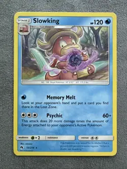 2018 POKEMON SUN & MOON LOST THUNDER 55 SLOWKING - Image 1