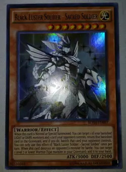 YUGIOH BLACK LUSTER SOLDIER SACRED SOLDIER BOSH-EN097 UNLIMITED ED NM Ultra - Image 1