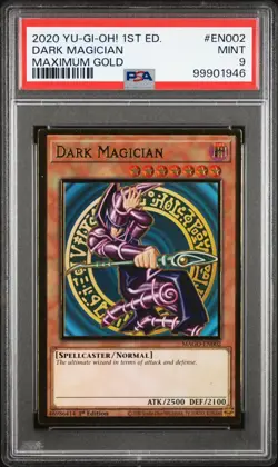 2020 Yu-Gi-Oh! Maximum Gold 1st Edition Dark Magician #MAGO-EN002 PSA 9 MINT - Image 2