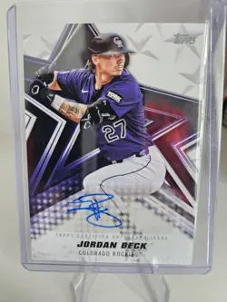 JORDAN BECK 2026 Topps Series 1 BASEBALL STARS AUTO BSA-JBE Rockies - Image 1