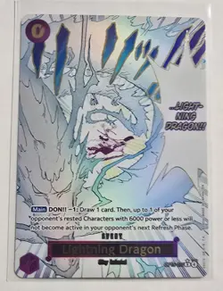 Lightning Dragon R OP15-077 Parallel Manga Kami's Island One Piece Card English - Image 3