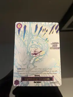 One Piece CCG Lightning Dragon Manga OP15-077 R Adventure on KAMI's Island - Image 1