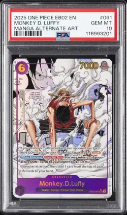2025 ONE PIECE EB02-EXTRA BOOSTER -ANIME 25TH COLL- #061 MONKEY D. LUFFY PSA 10 - Image 1