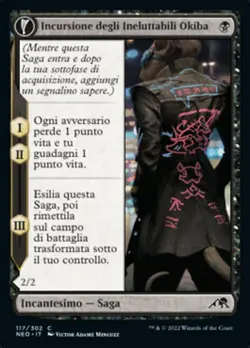 MTG Magic NEO Kamigawa Neon Dynasty - 1x ITA NM 117 C Incursione degli Okiba - Image 1