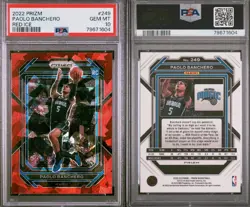 Paolo Banchero 🏀 2022-23 Panini Prizm Red Ice RC Rookie #249 🏀 PSA 10 - Image 3