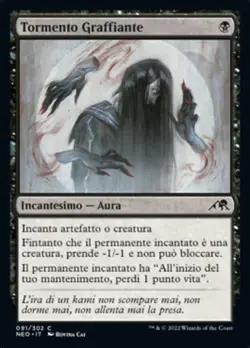 MTG Magic NEO Kamigawa Neon Dynasty - 1x ITA NM 091 C Tormento Graffiante - Image 1