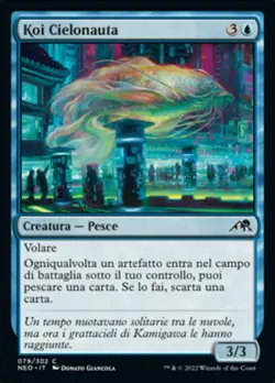 MTG Magic NEO Kamigawa Neon Dynasty - 1x ITA NM 079 C Kor Cielonauta - Image 1