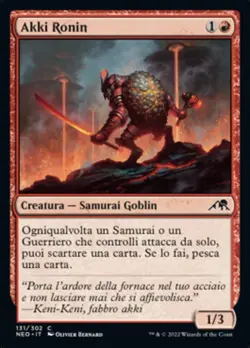 MTG Magic NEO Kamigawa Neon Dynasty - 1x ITA NM 131 C Akki Ronin - Image 1