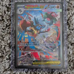 Mega Lucario EX Pokemon Me01: Mega Evolution Rare Holo Card 179/132 - Image 1