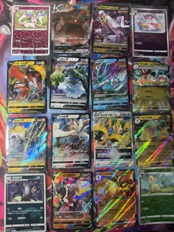 Pokemon 16 Card Lot nm V Max Mega SR Amazing Ex HOLO Rare Hits Only R34 - Image 1
