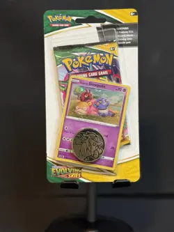 Pokemon Evolving Skies Booster Pack 10 Cards Galarian Slowpoke Coin 2021 - Image 1