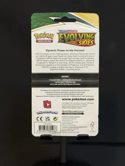 Pokemon Evolving Skies Booster Pack 10 Cards Galarian Slowpoke Coin 2021 - Image 2