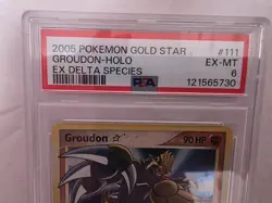 Pokemon Groudon Holo Rare LP Card 5/106 EX-MT 6 EX DELTA SPECIES, 2005 - Image 3